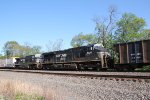 NS 8136 and 4813 as mid-train DPUs heading west through Cove PA